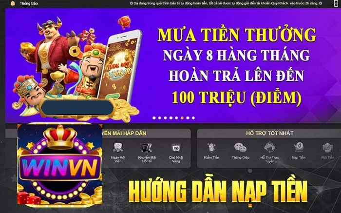 Nạp Tiền WINVN Bằng Nhiều Phương Thức Đơn Giản, An Toàn