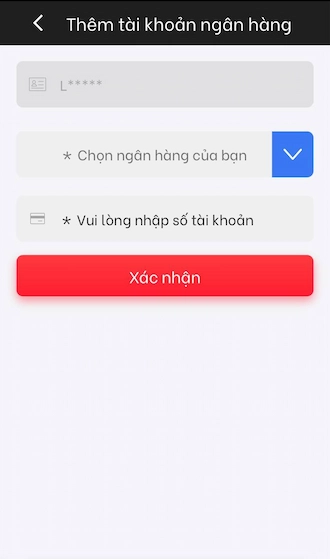 Thêm Tài Khoản Ngân Hàng